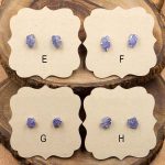 Tanzanite and Sterling Silver Crystal Stud Earrings