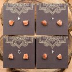 Sunstone and Sterling Silver Crystal Stud Earrings
