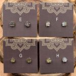 Labradorite and Sterling Silver Crystal Stud Earrings