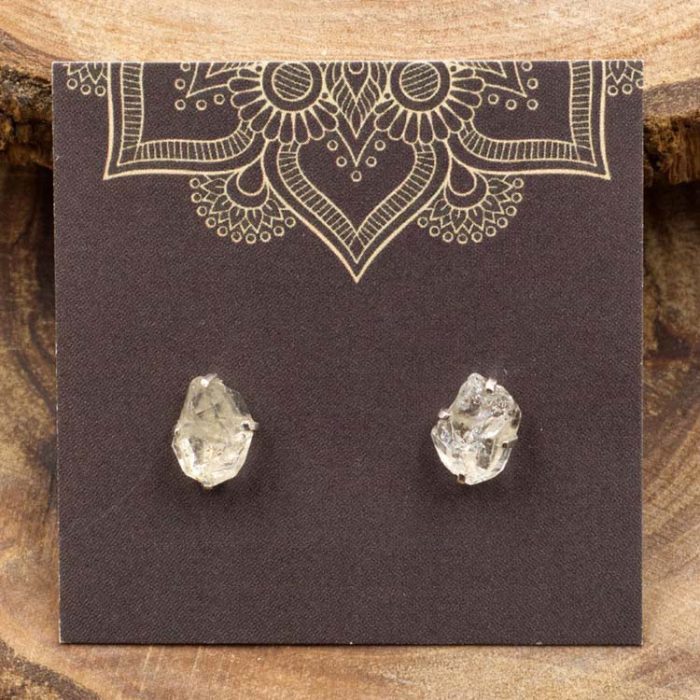 Herkimer Diamond Sterling Silver Crystal Stud Earrings