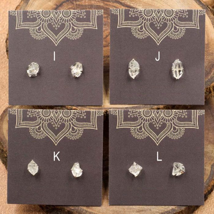 Herkimer Diamond Sterling Silver Crystal Stud Earrings