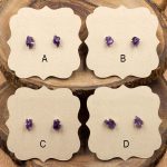 Amethyst and Sterling Silver Crystal Stud Earrings