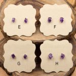 Amethyst and Sterling Silver Crystal Stud Earrings