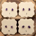 Amethyst and Sterling Silver Crystal Stud Earrings