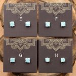 Larimar and Sterling Silver Crystal Stud Earrings