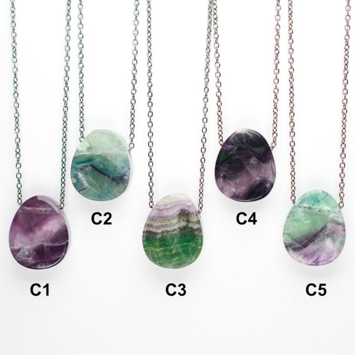 Fluorite Double Sided Pendants