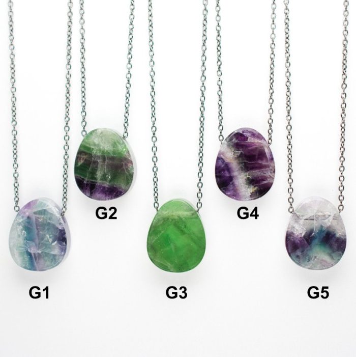 Fluorite Double Sided Pendants