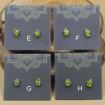Peridot and Sterling Silver Crystal Stud Earrings