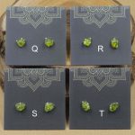 Peridot and Sterling Silver Crystal Stud Earrings