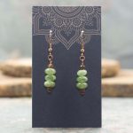 Green Kyanite Dangle Earrings