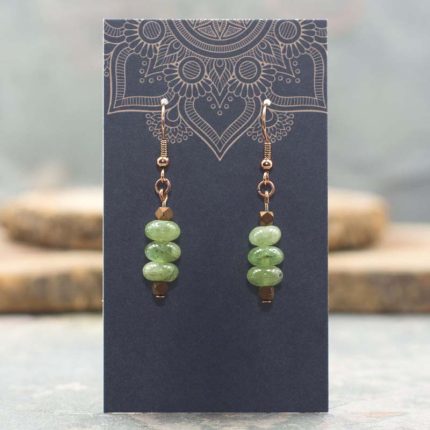 Green Kyanite Dangle Earrings