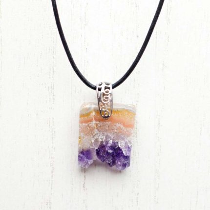 Amethyst Geode Slice Pendant