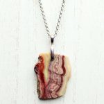 Laguna Lace Agate Slice Pendant
