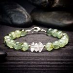 Prehnite and Herkimer Diamond Bracelet