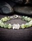 Prehnite and Herkimer Diamond Bracelet