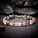 Phantom Quartz and Herkimer Diamond Bracelet