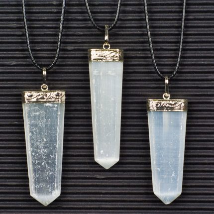 Selenite Flat Point Pendant