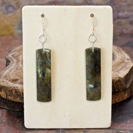 Labradorite and Sterling Silver Dangle Earrings