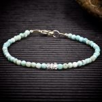 Larimar and Herkimer Diamond Crystal Bracelet