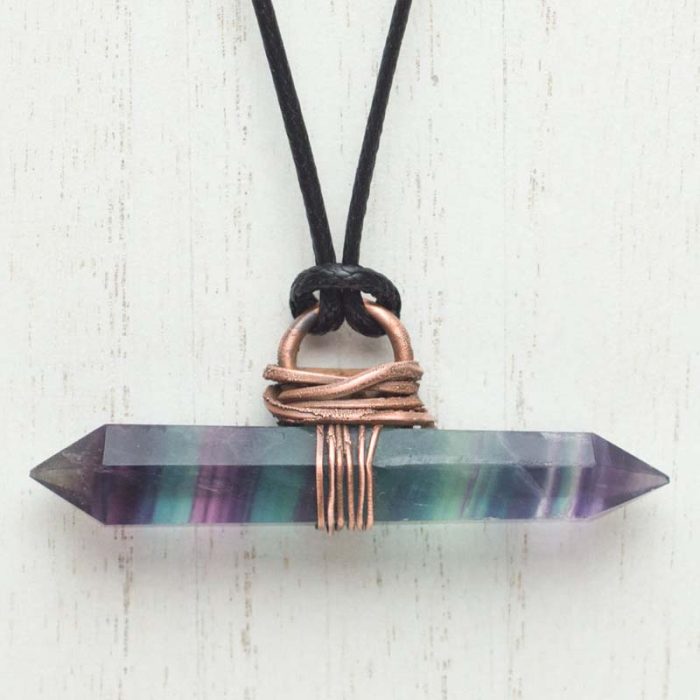 Fluorite Double Terminated Point Pendant