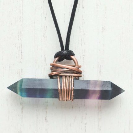 Fluorite Double Terminated Point Pendant