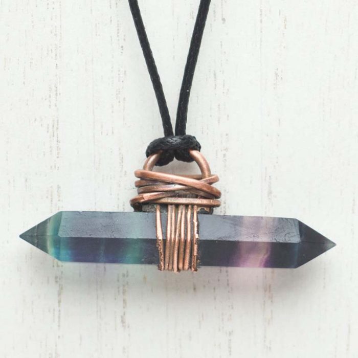 Fluorite Double Terminated Point Pendant