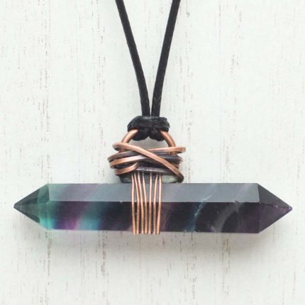 Fluorite Double Terminated Point Pendant