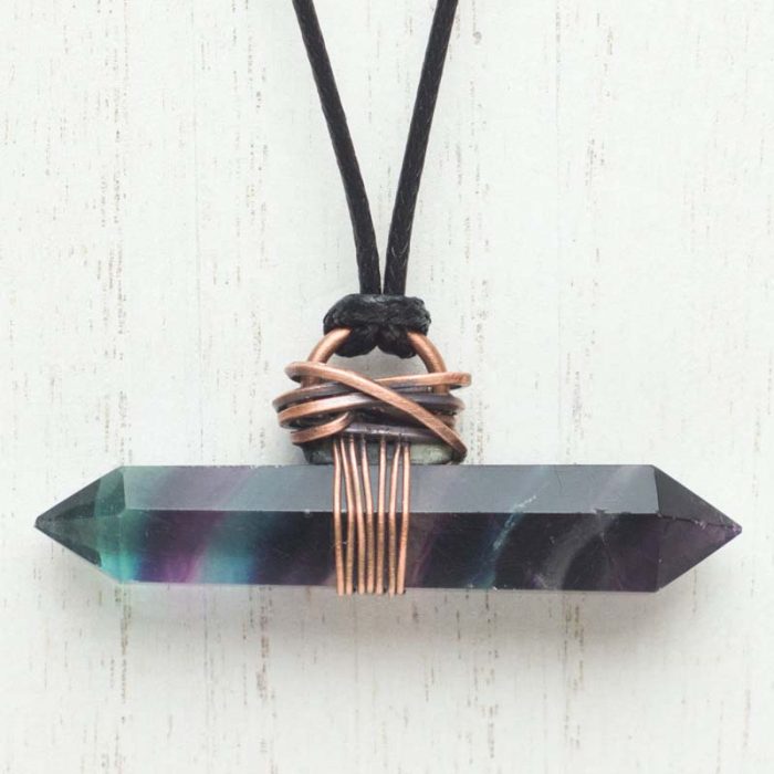 Fluorite Double Terminated Point Pendant