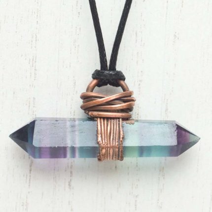 Fluorite Double Terminated Point Pendant