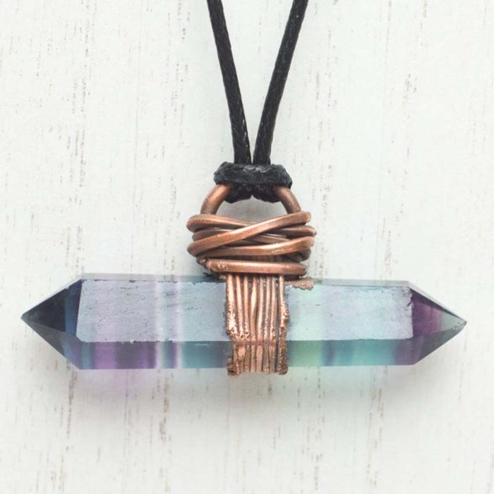 Fluorite Double Terminated Point Pendant
