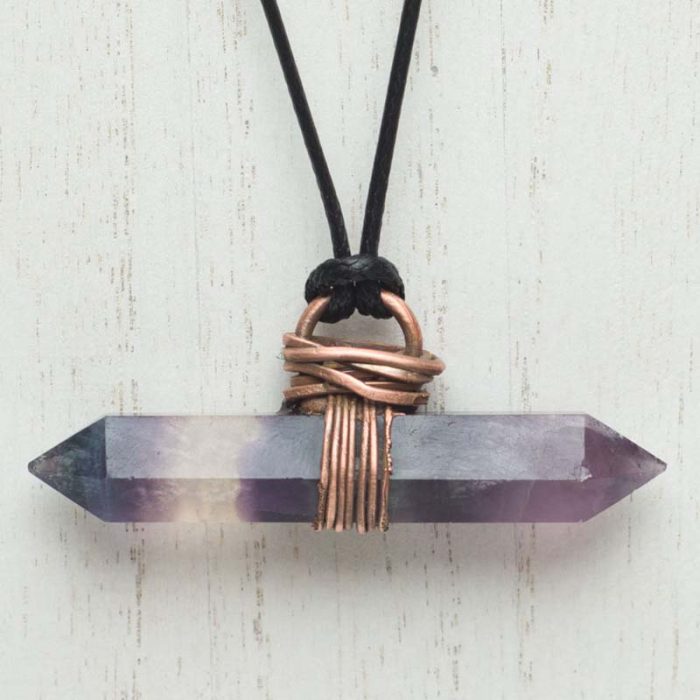 Fluorite Double Terminated Point Pendant