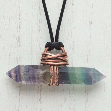 Fluorite Double Terminated Point Pendant