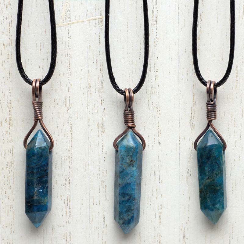 Apatite Double Terminated Point Pendants