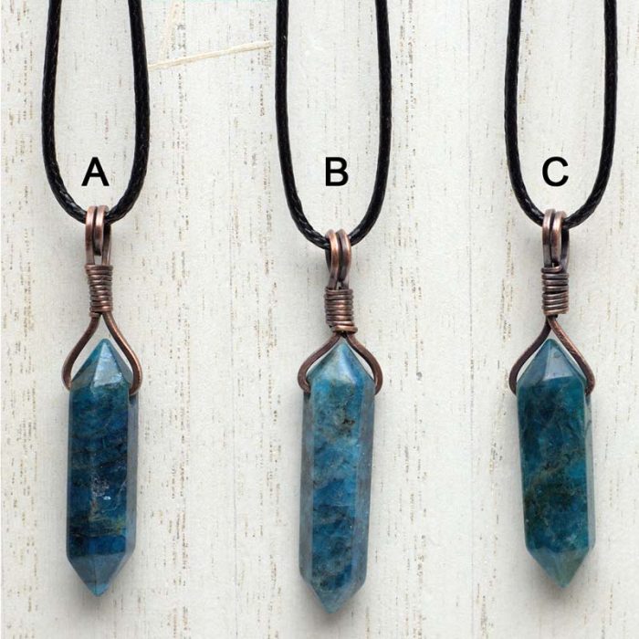 Apatite Double Terminated Point Pendants