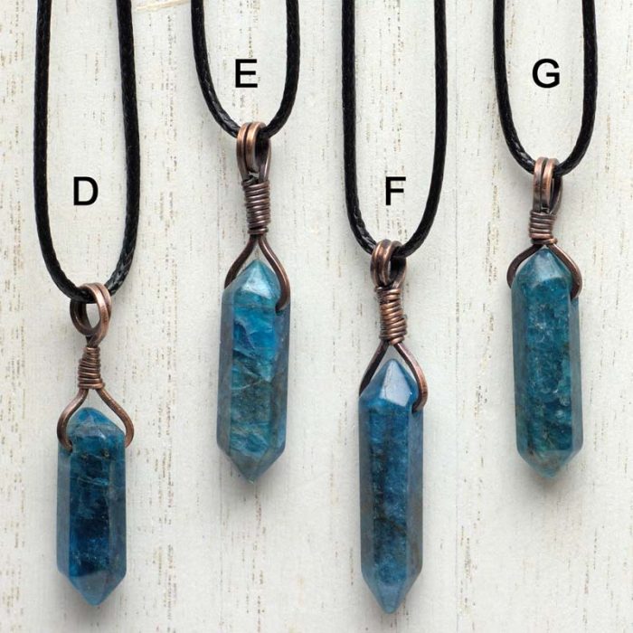 Apatite Double Terminated Point Pendants
