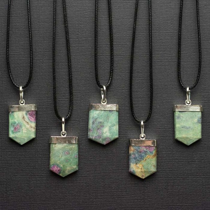 Ruby Fuchsite Mini Flat Point Pendant