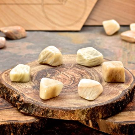 Cream Moonstone Crystals for Grids