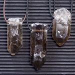 Smoky Quartz Natural Point Pendants