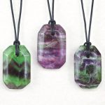 Faceted Fluorite Double Sided Pendants