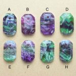 Faceted Fluorite Double Sided Pendants
