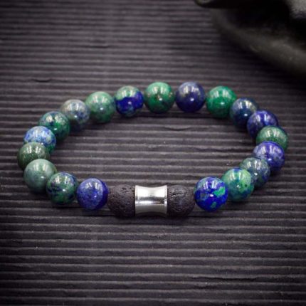 Azurite Malachite Aromatherapy Bracelet