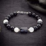 Black Tourmaline and Selenite Bracelet
