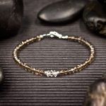 Smoky Quartz and Herkimer Diamond Bracelet
