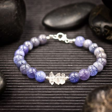 Tanzanite and Herkimer Diamond Bracelet