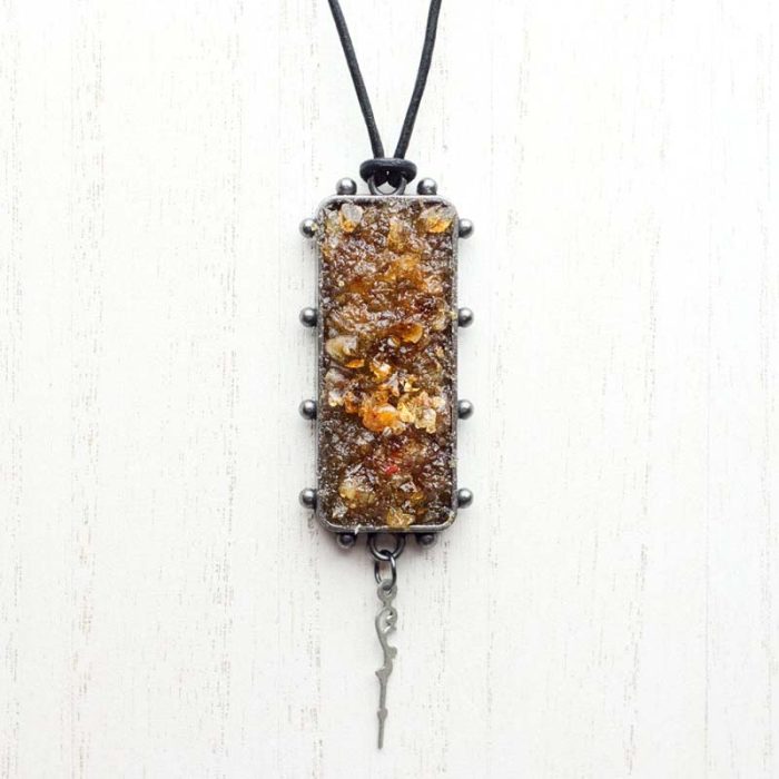 Citrine Druzy Pendant