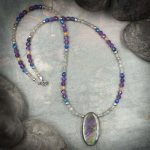 Purple Labradorite and Amethyst Necklace