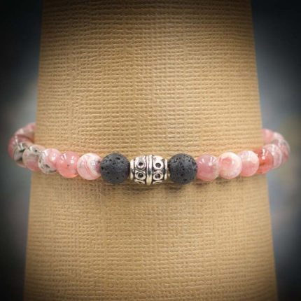 Rhodochrosite Aromatherapy Bracelet