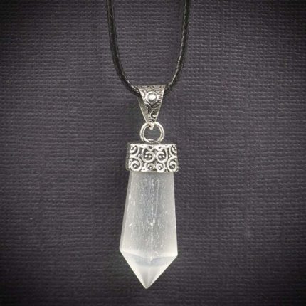 Selenite Polished Point Pendant