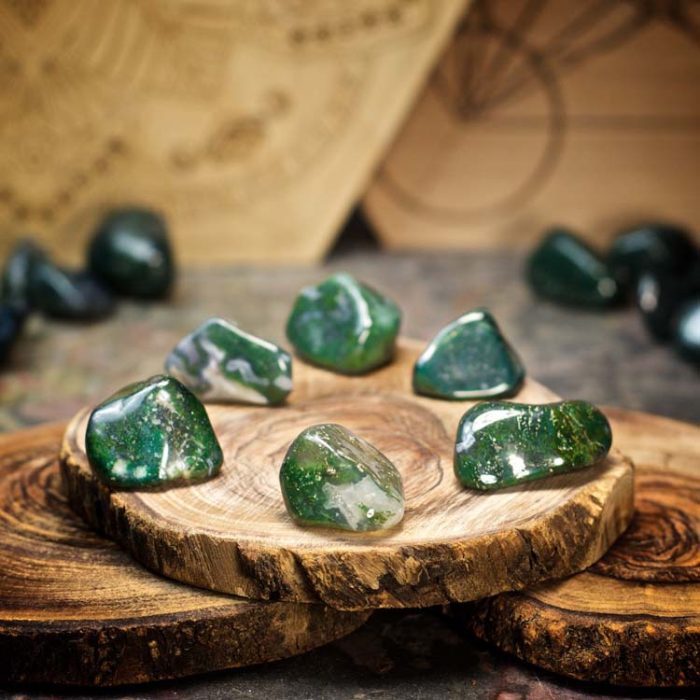 Moss Agate Crystals for Grids