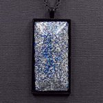Aluminum with Blue Glitter Orgonite® Pendant
